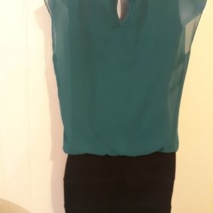vintage chiffon palm bella top bodycon dress.